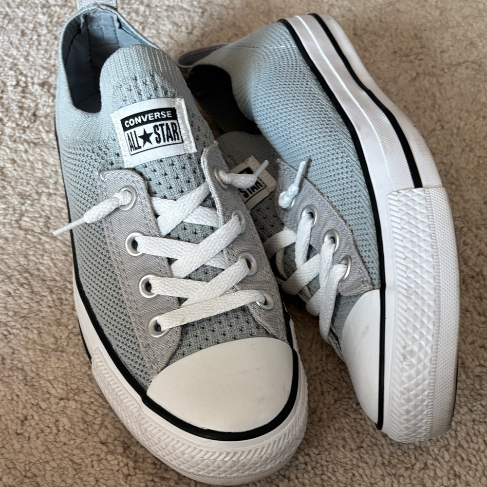 Grey mesh women’s converse - barely worn!